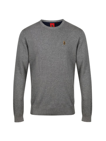 Boy's garment with crew neck and cotton, front view