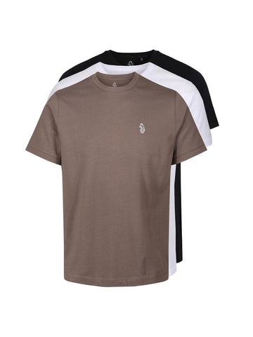 Men's multi t-shirt with crew neck and short sleeves.
