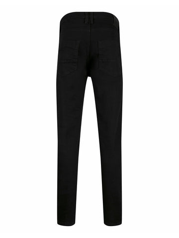 Men's black jeans, back view/