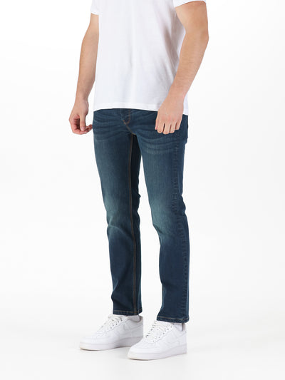 FREDDIE FAST STRAIGHT LEG DARK BLUE/BLACK JEANS