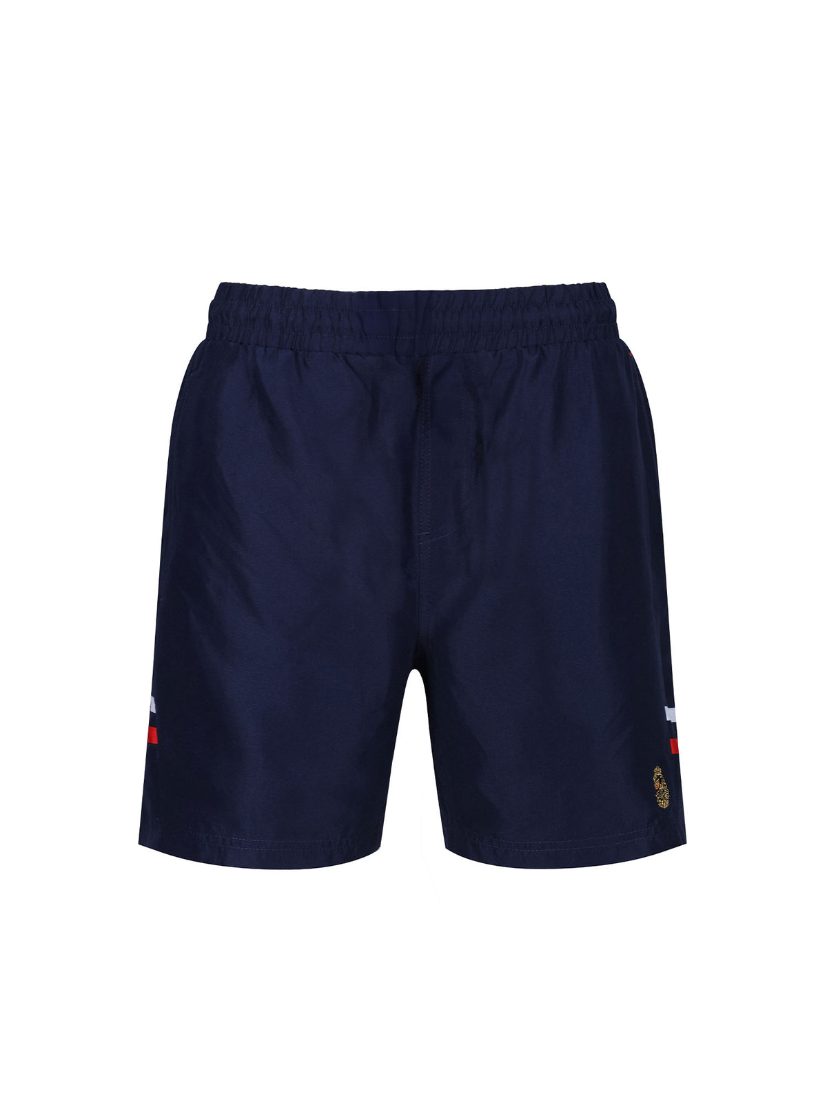 Boy's shorts with cord and printed, front view