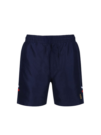 Boy's shorts with cord and printed, front view