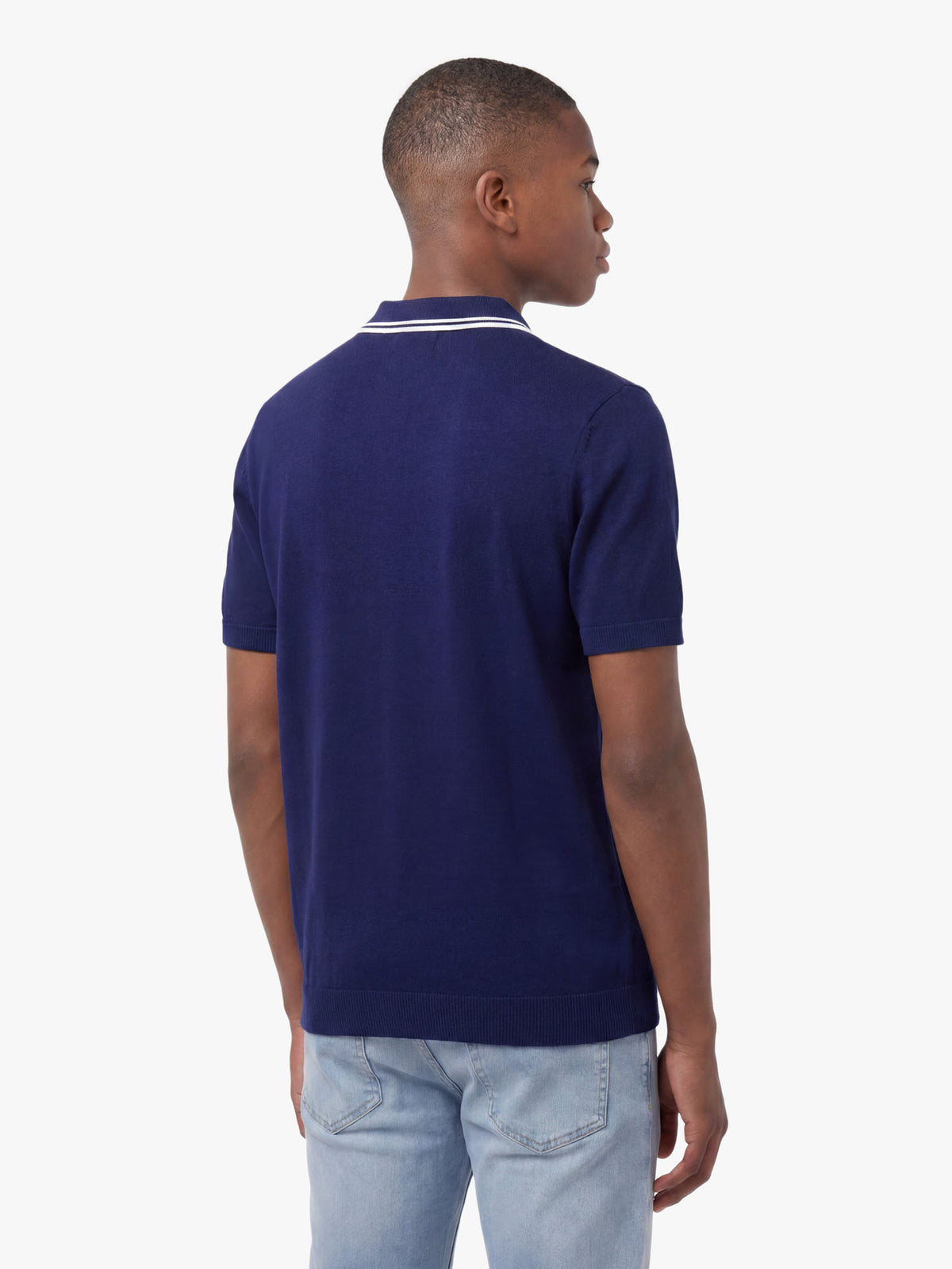 Sebaco Junior Knitted Polo - Navy