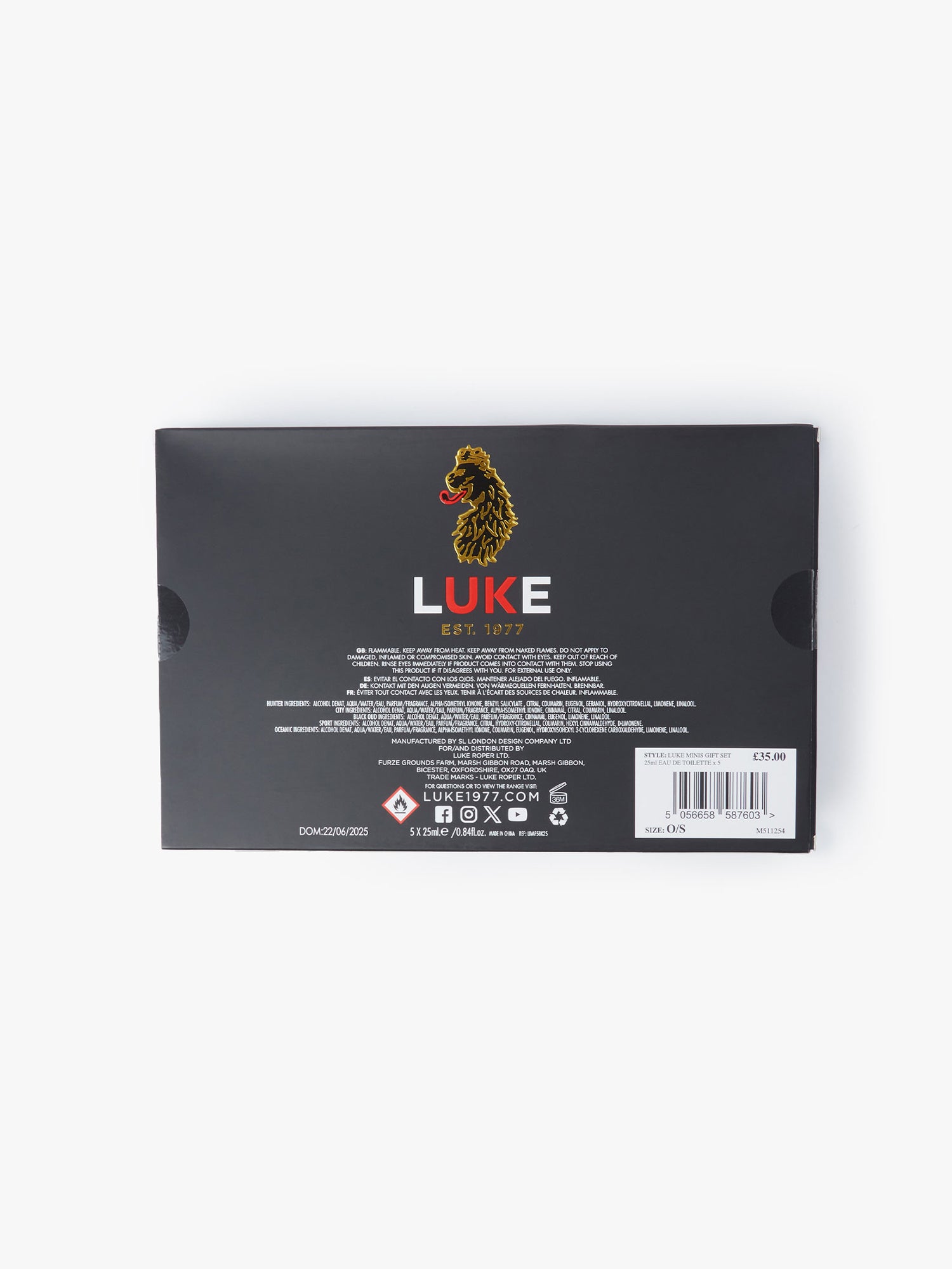 LUKE MINIS GIFT SET x5 25ML EAU DE TOILETTE