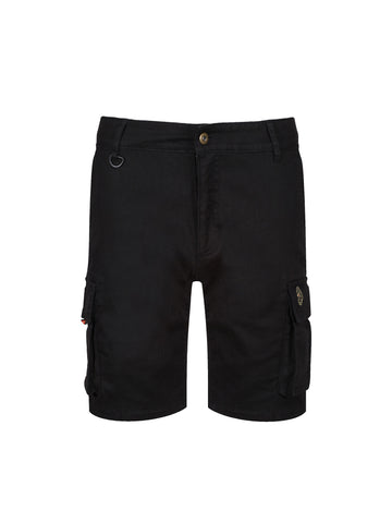Men's black shorts with drawstring waistband.