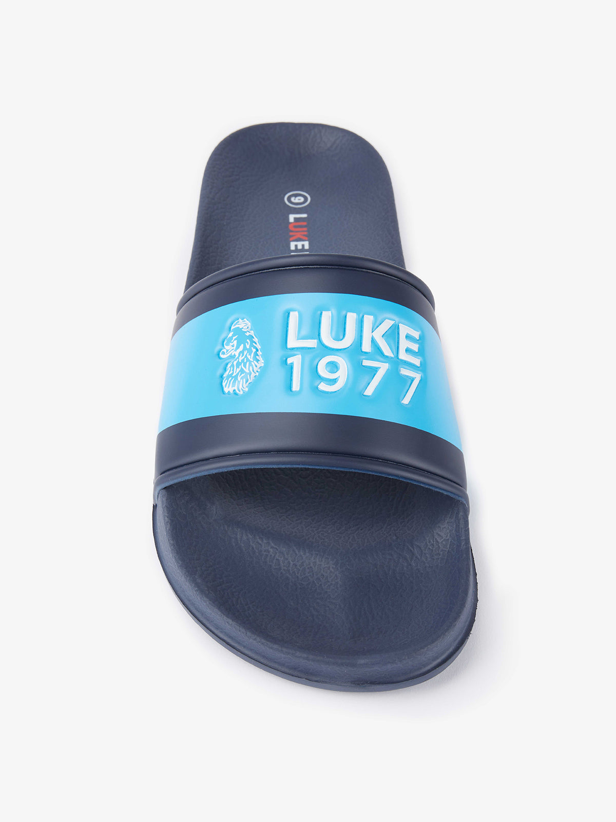 Men's navy footwear.