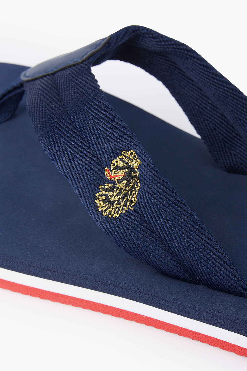 Men's navy footwear.