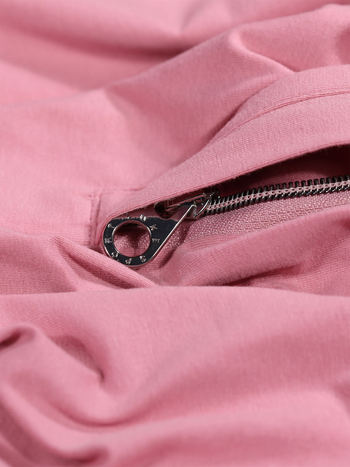 Men's pink shorts with drawstring waistband.