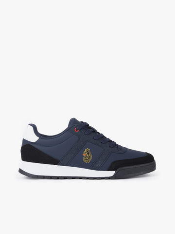 Men's navy footwear.