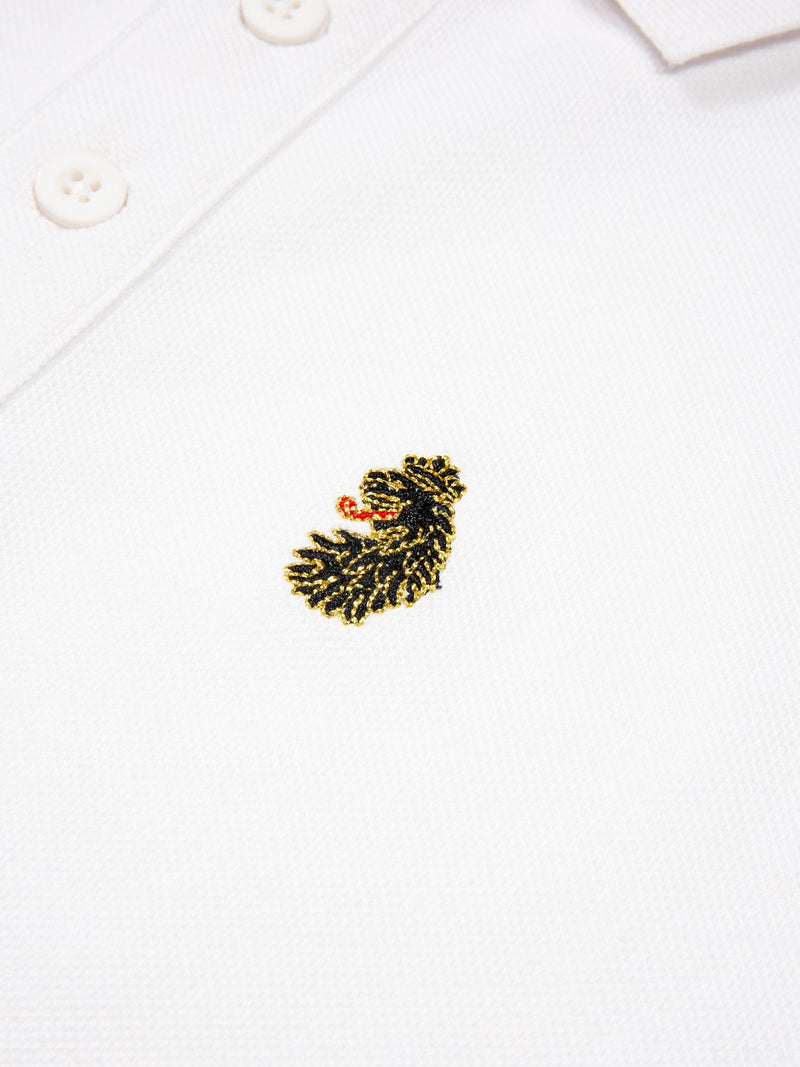 New Willtape Cotton Piqué Tape Detail Polo Shirt - White