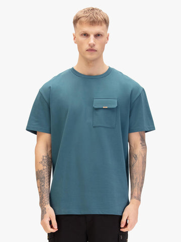 Dragger Relaxed Fit Chest Pocket T-Shirt - Teal
