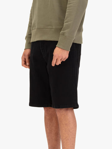 Men's black shorts with drawstring waistband.