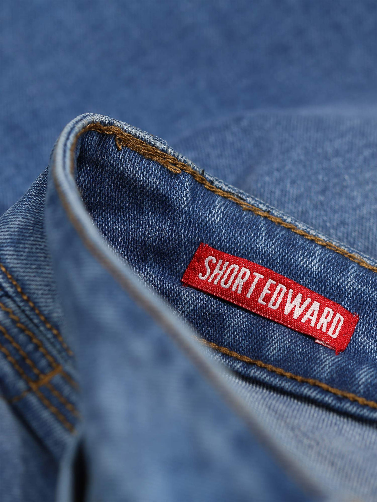 SHORT EDWARD MID BLUE WASH DENIM SHORTS