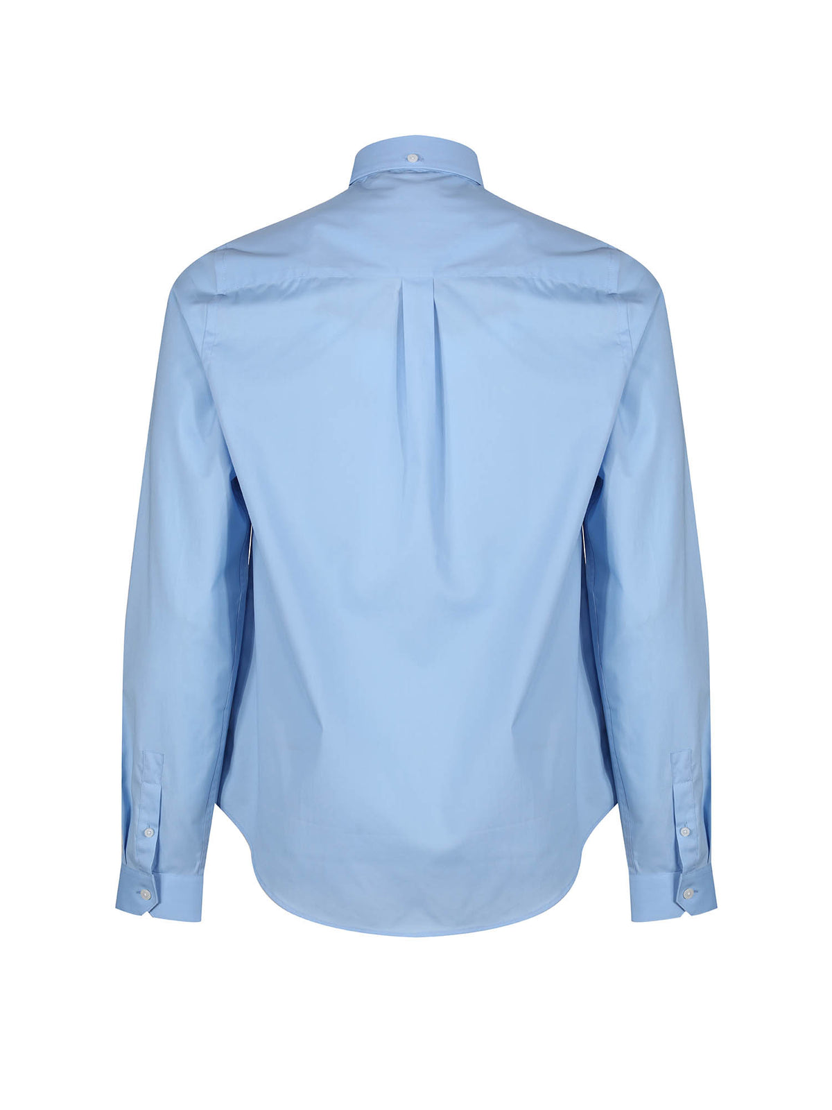 Men's blue shirt with button-up front.