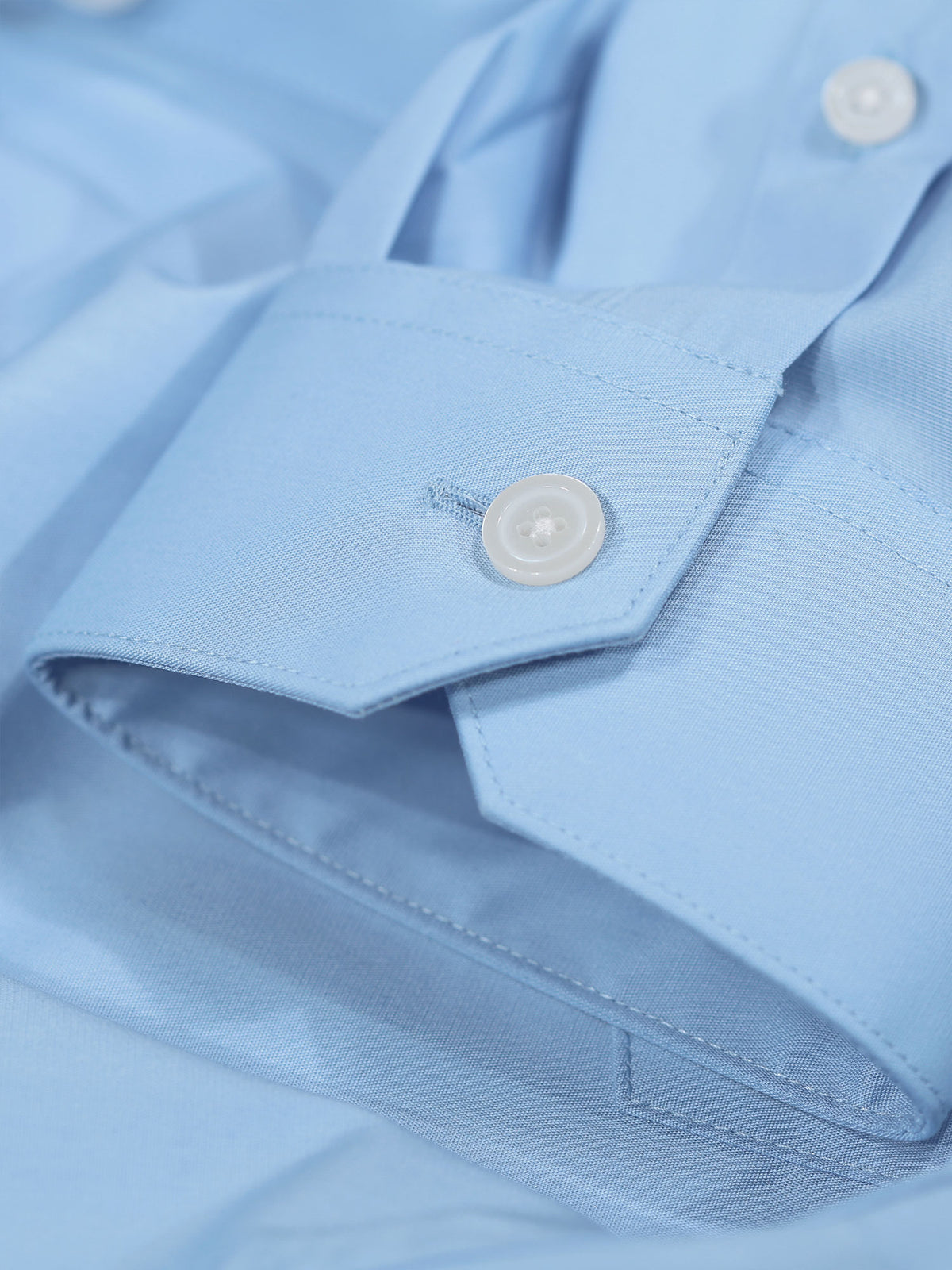 Men's blue shirt with button-up front.