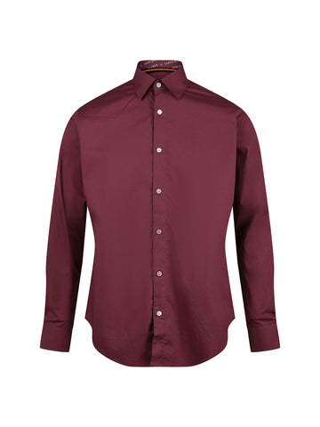 Triple Crown Tailored Fit Long Sleeve Shirt - Red