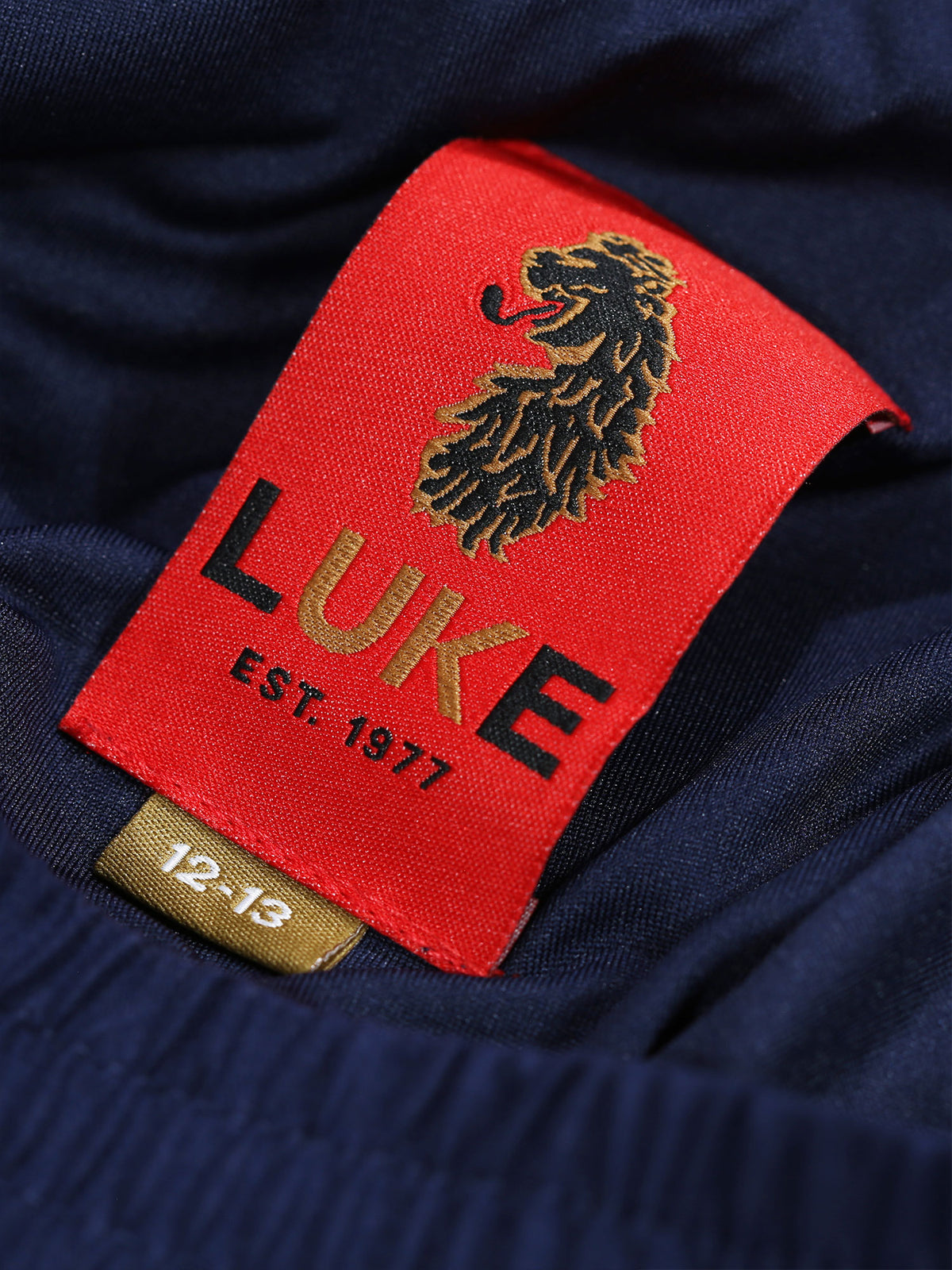 Boy's shorts with jersey and striped, tag detail view