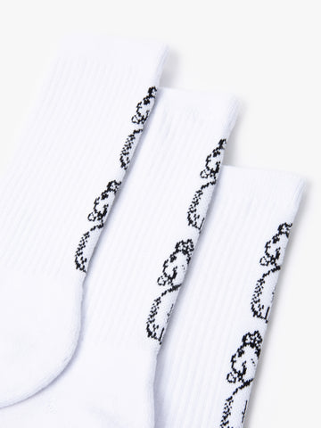 Men's white socks.