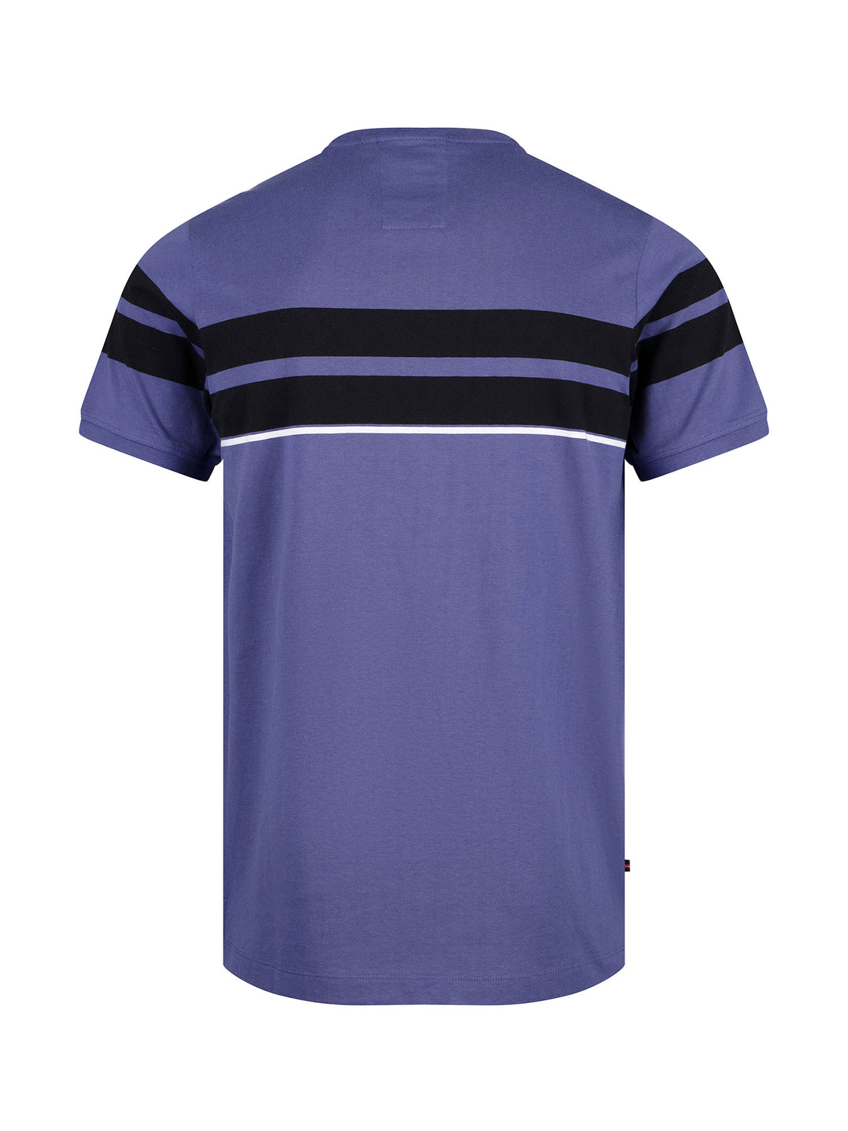 Men's purple t-shirt with crew neck and short sleeves.