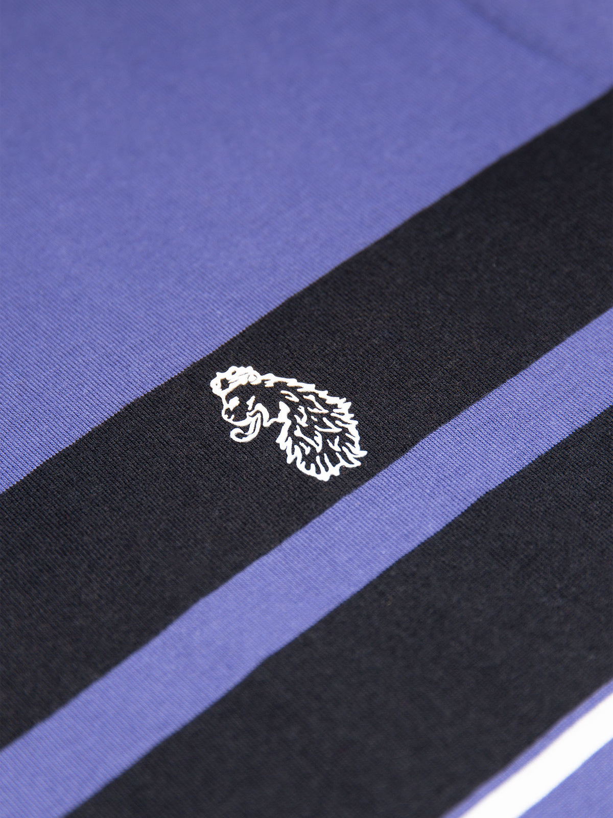 Men's purple t-shirt with crew neck and short sleeves.