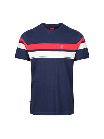 YD Brazilia Junior T-Shirt - Navy/Marina Red/Stone