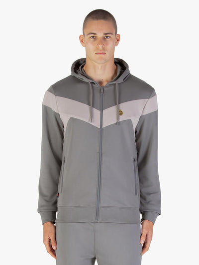 BALDUR ZIP PANELLED HOODIE