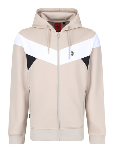 BALDUR ZIP PANELLED HOODIE