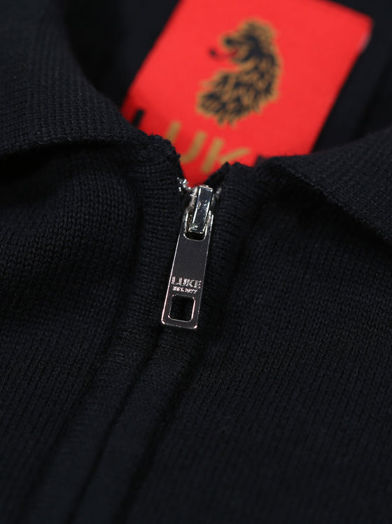 SHORT MILK KNITTED ZIP POLO