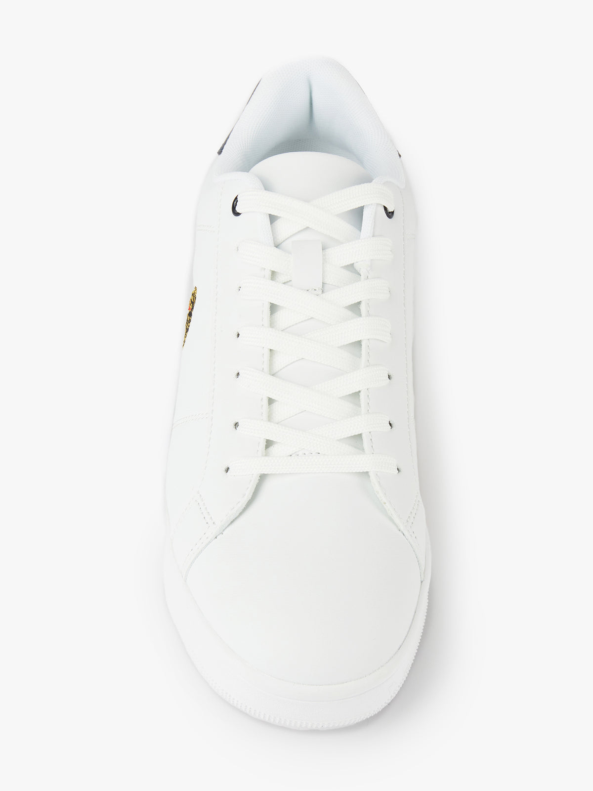 Men's white footwear.