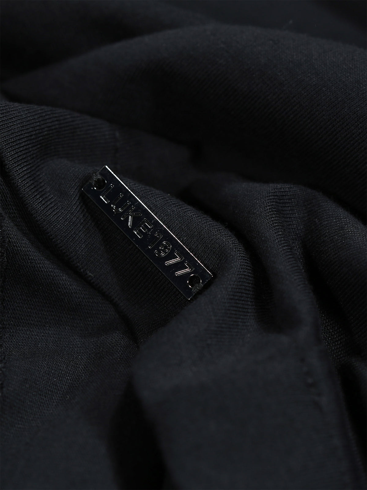 Men's black t-shirt with crew neck and short sleeves - detail view 2.