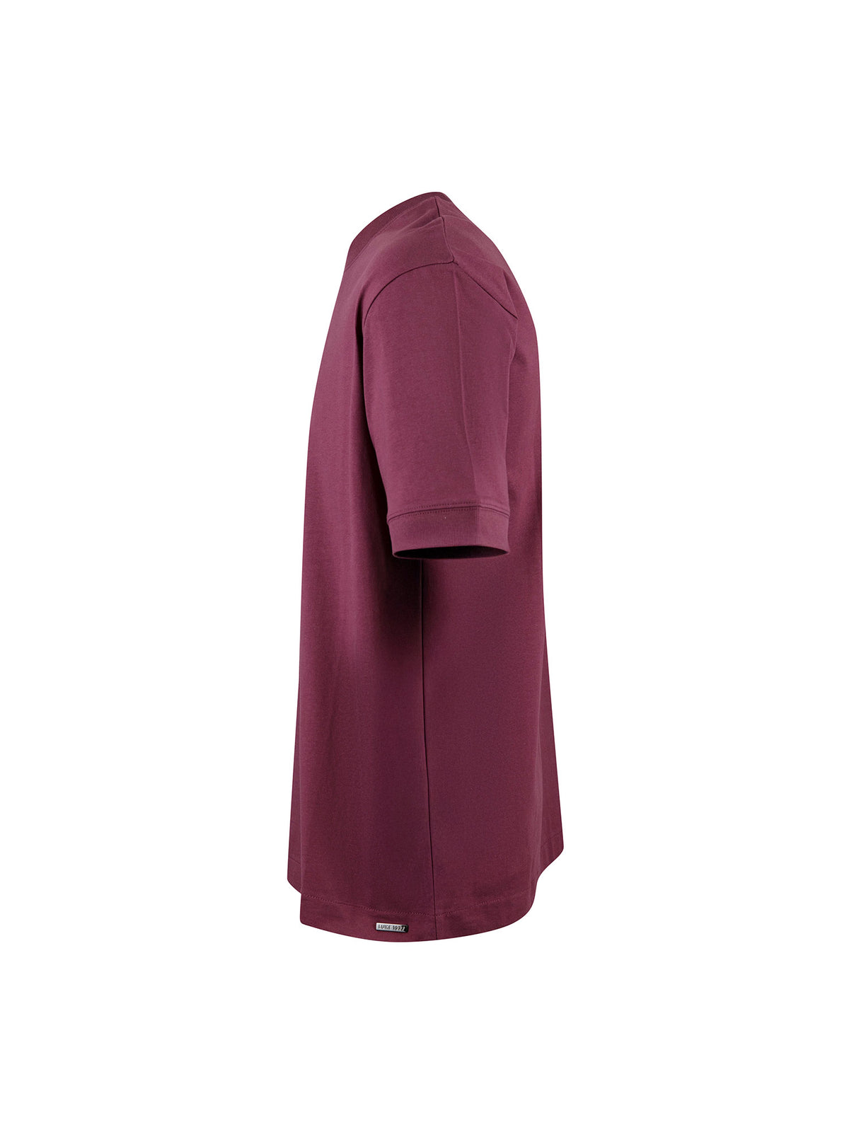 Men's relaxed-fit purple t-shirt with crew neck and short sleeves, detail view 1