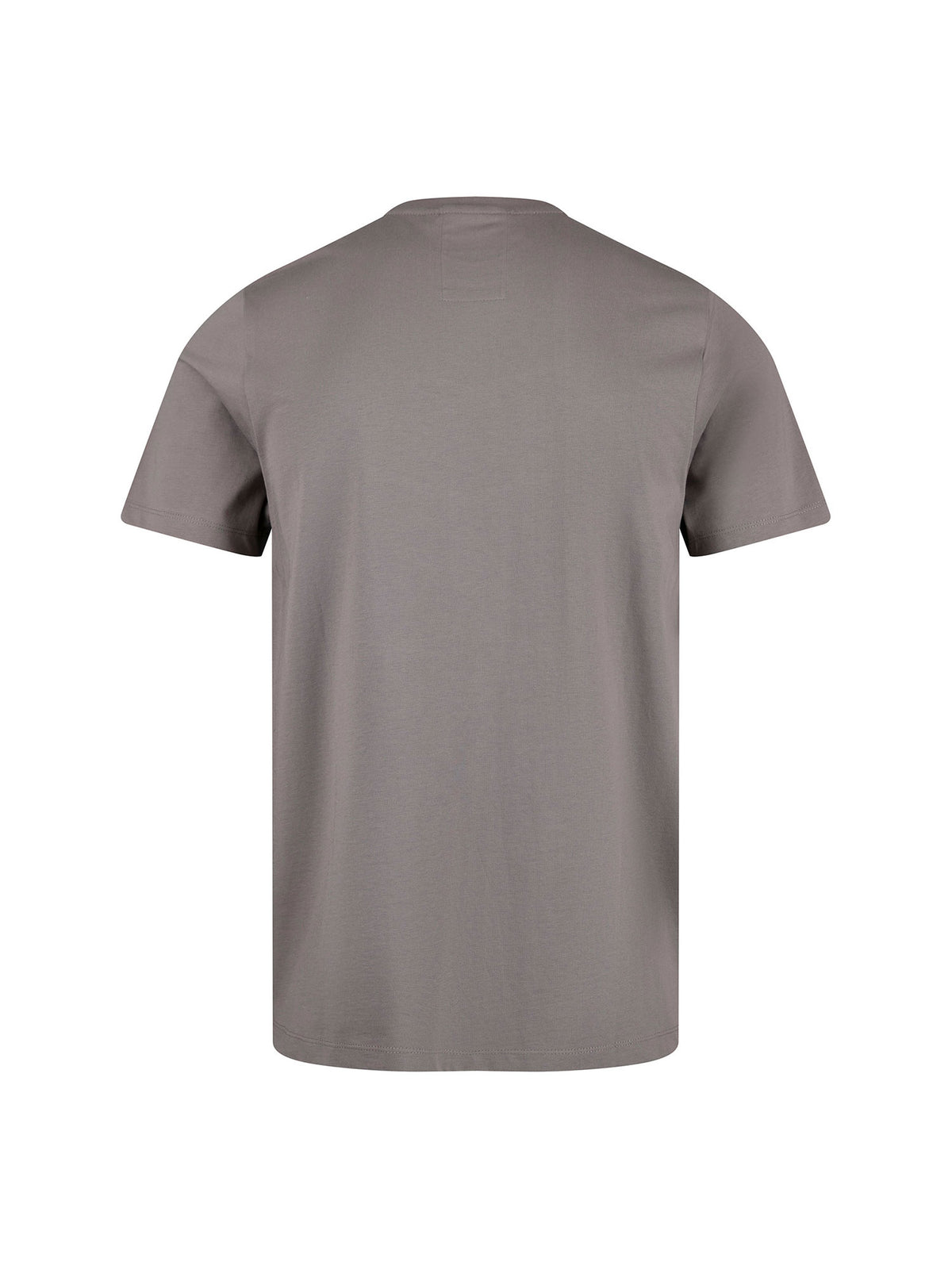Boy's grey t-shirt with crew neck and cotton, back view