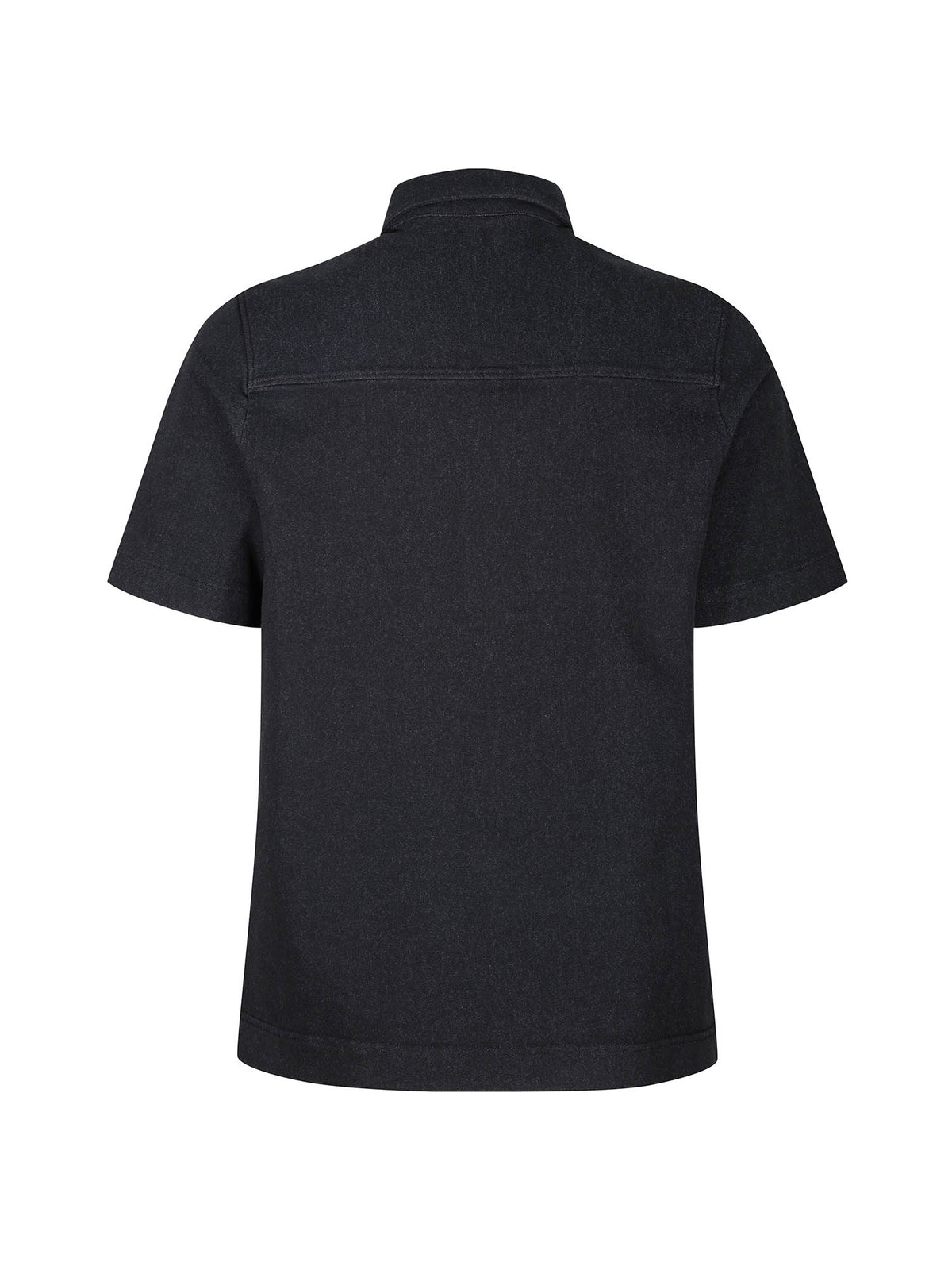 Men's grey shirt with button-up front.