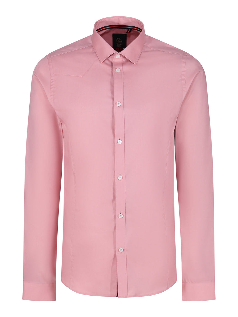 THE BUTCHERS PENCIL Men's Smart Formal Long Sleeved Shirt In Pink ...