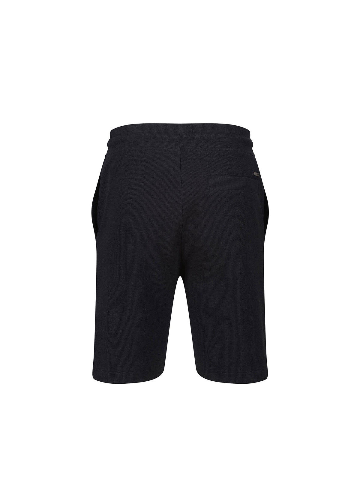 Laki Textured Drawcord Shorts - Black