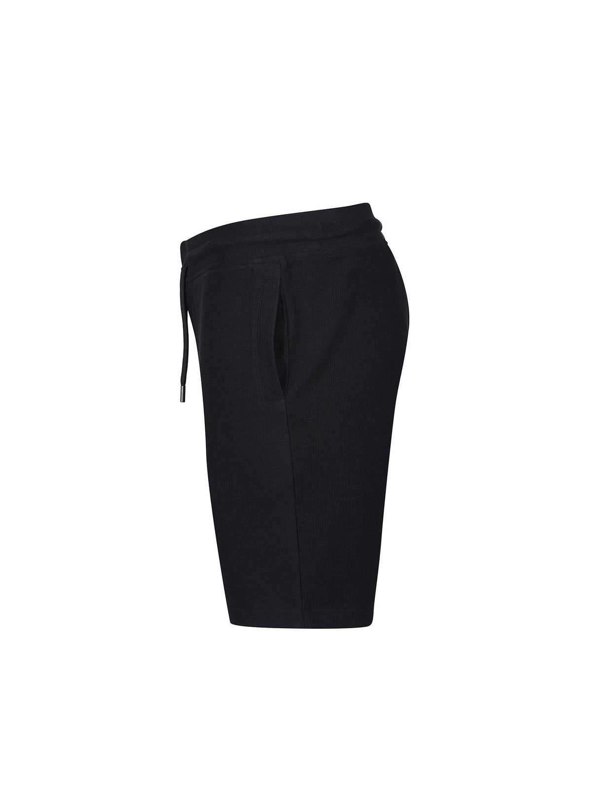 Laki Textured Drawcord Shorts - Black