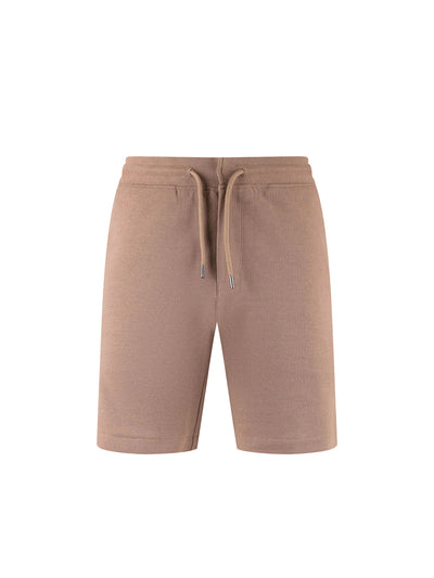 Laki Textured Drawcord Shorts - Brown