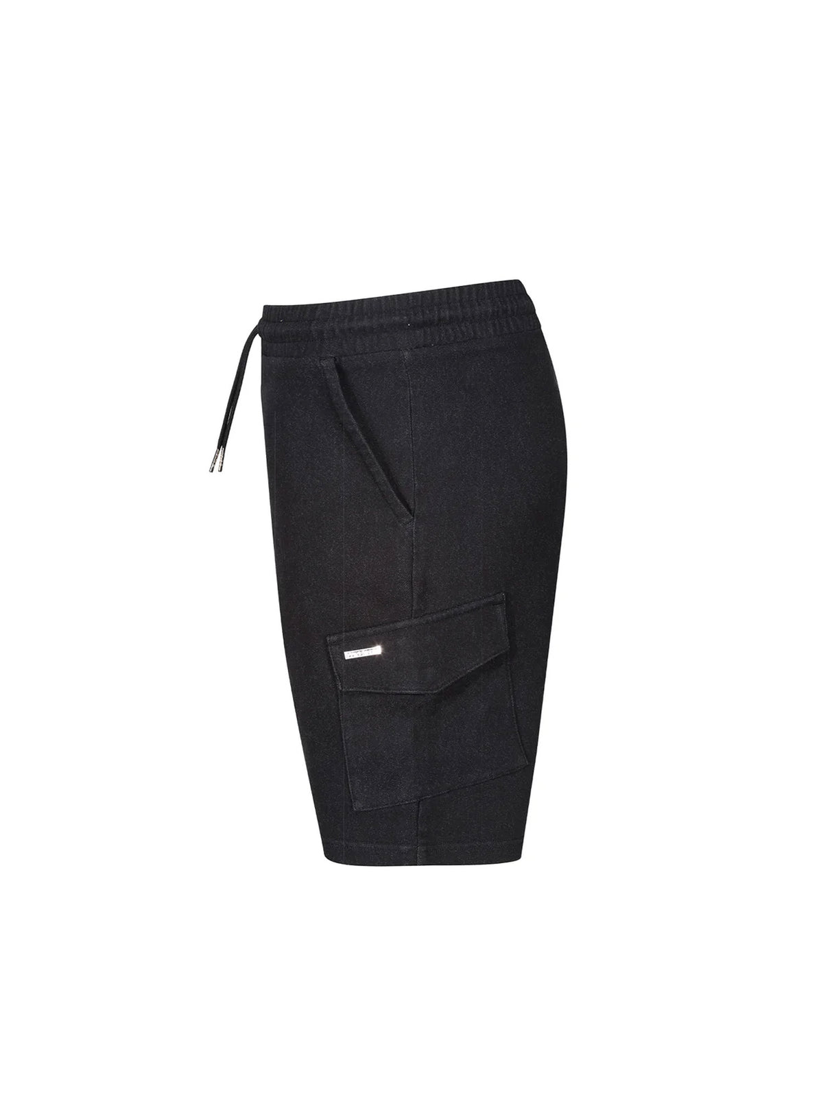 Men's grey shorts with drawstring waistband.