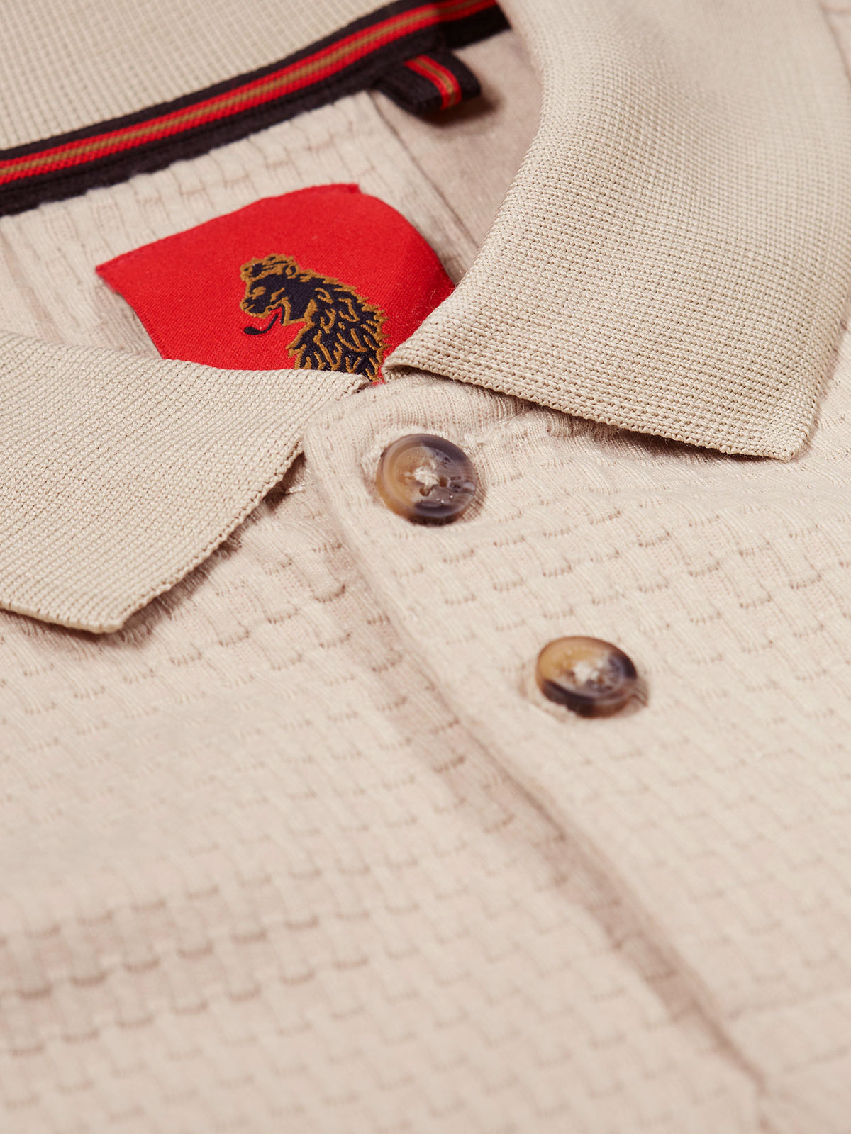 IZALCO WAFFLE JACQUARD TEXTURED POLO