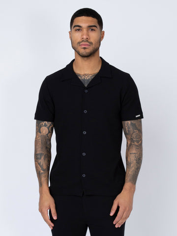 Pacaya Cotton Waffle Short Set - Black