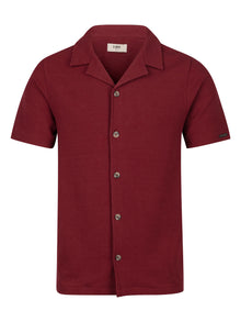  PACAYA WAFFLE TEXTURED SHORT SLEEVE CUBAN SHIRT
