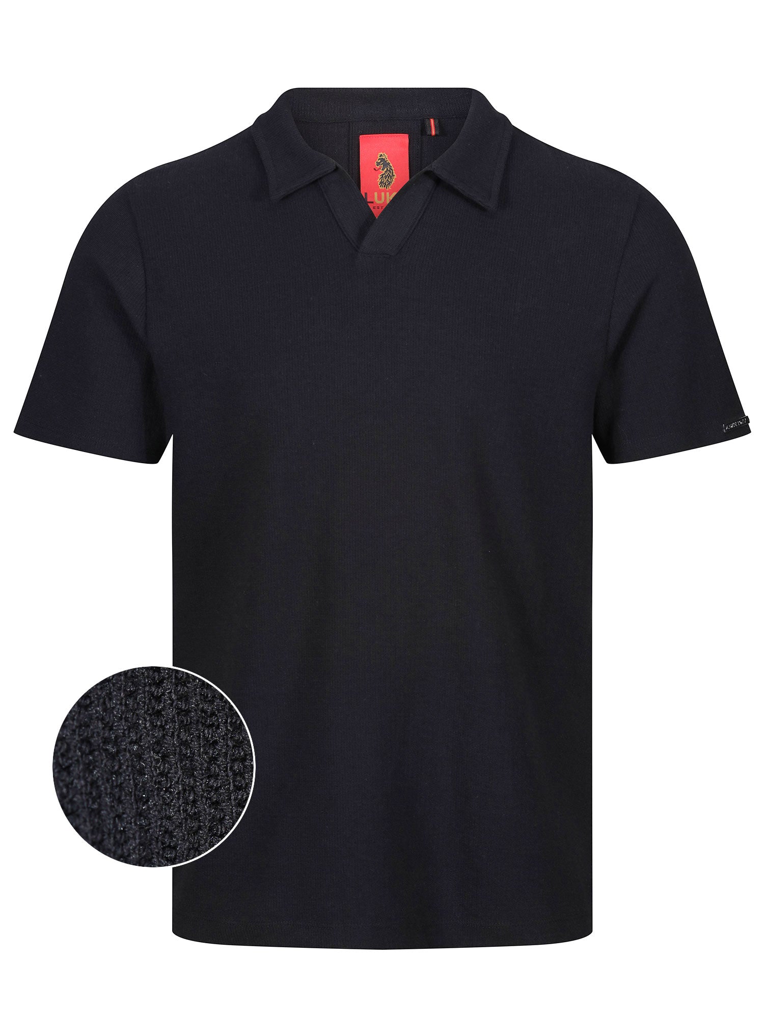 MASAYA BUTTONLESS TEXTURED POLO