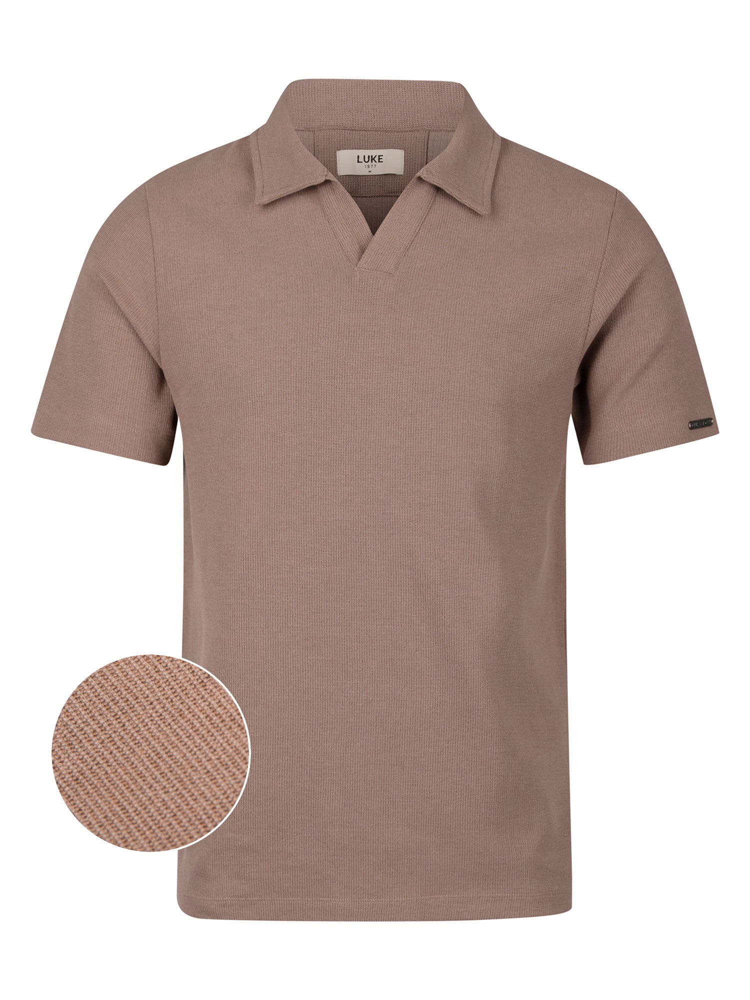 MASAYA BUTTONLESS TEXTURED POLO