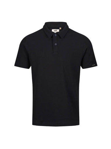 Fuego Textured Waffle Polo Shirt - Black
