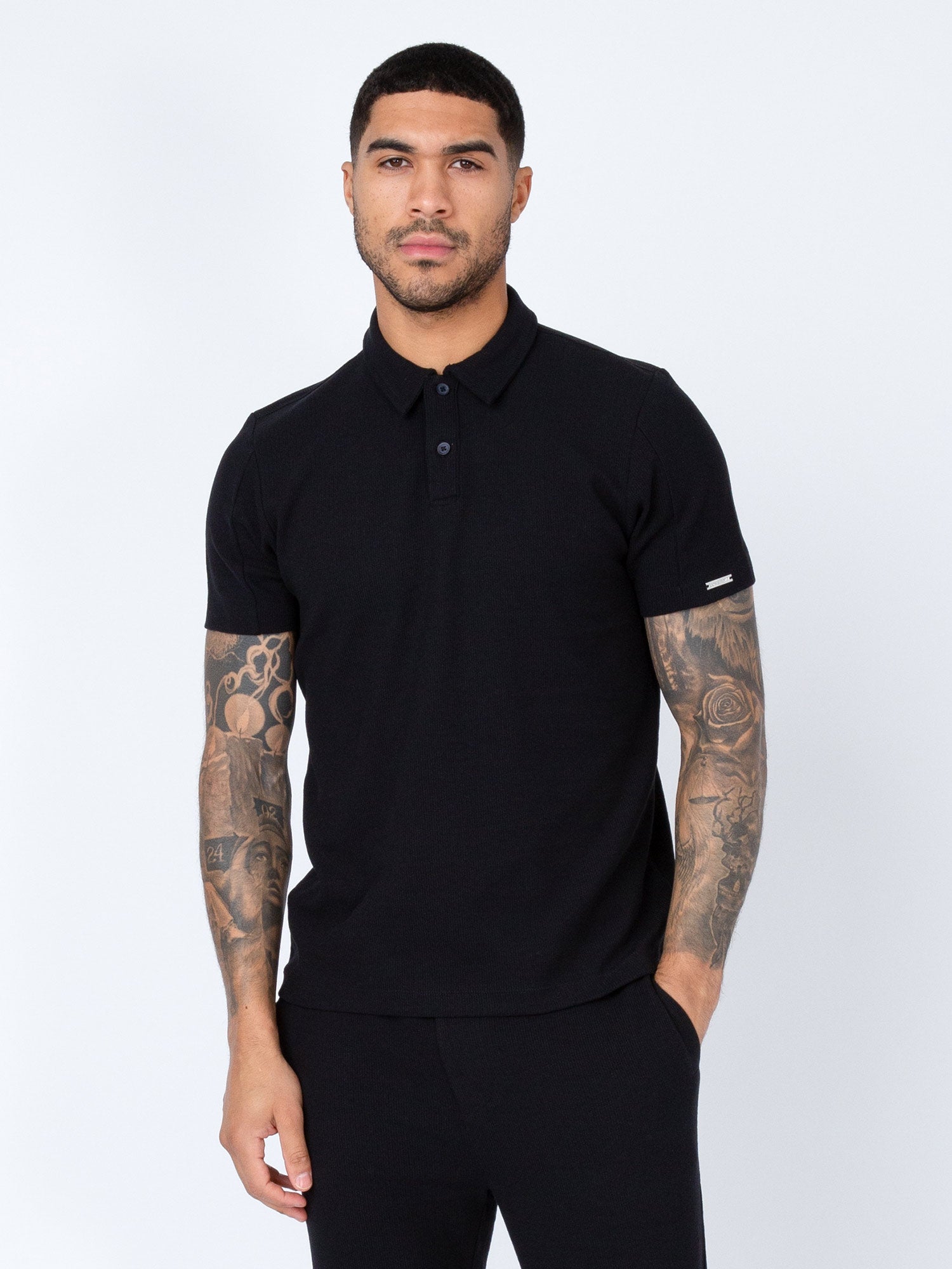 FUEGO TEXTURED WAFFLE POLO