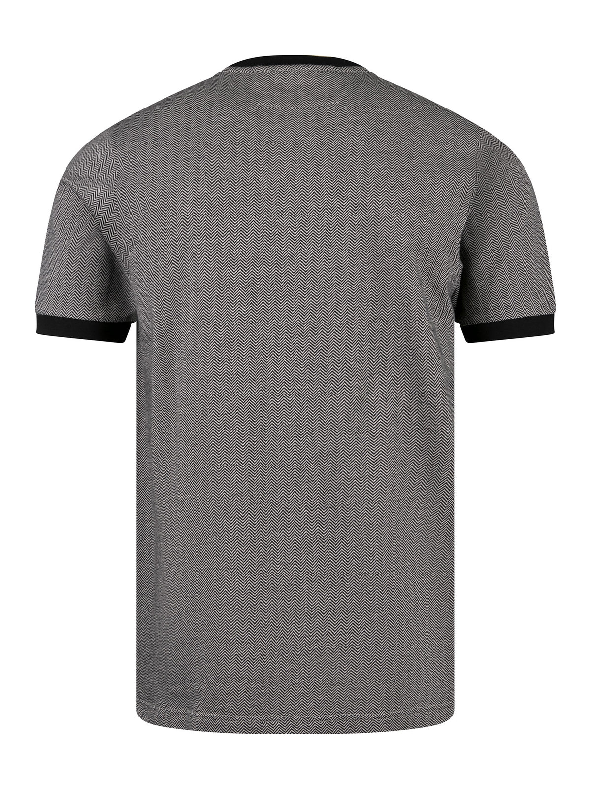 Men's grey t-shirt with crew neck and short sleeves.