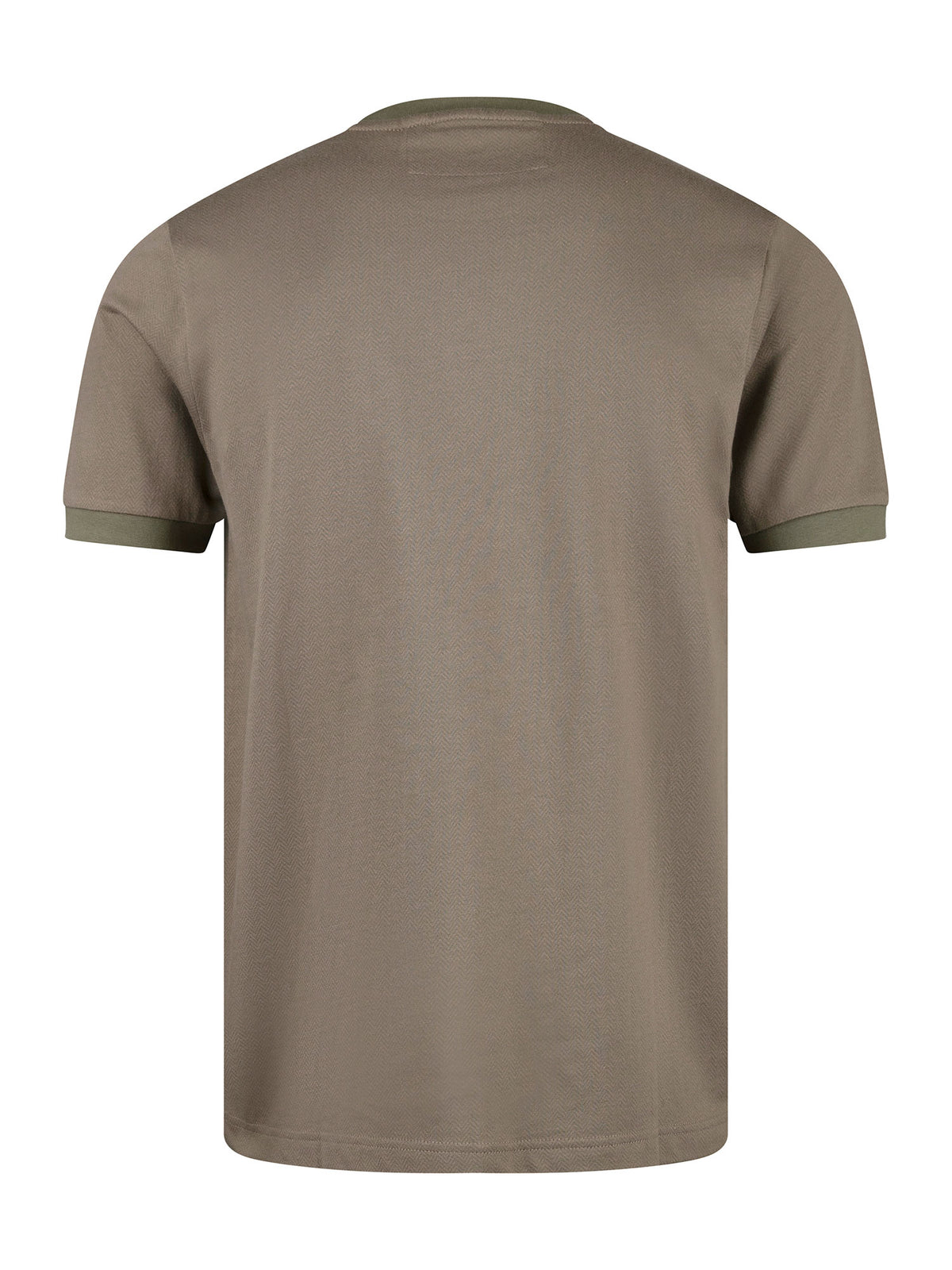 Men's brown t-shirt with crew neck and short sleeves.