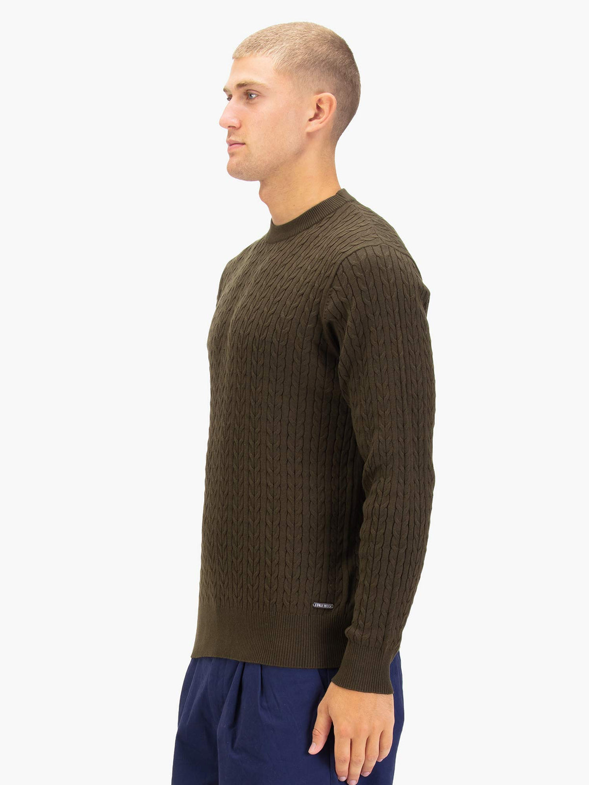 Men's green jumper.