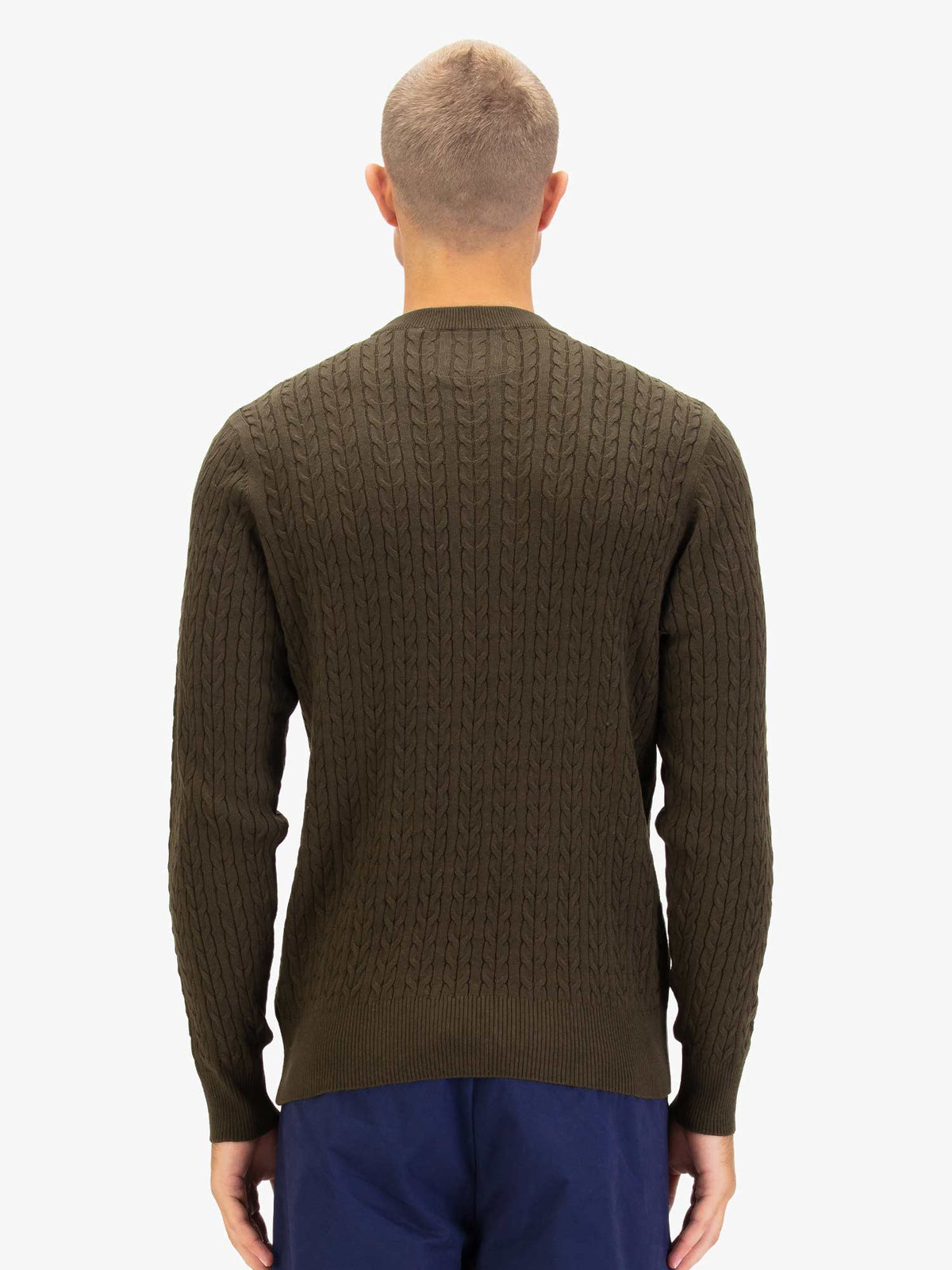 Men's green jumper.