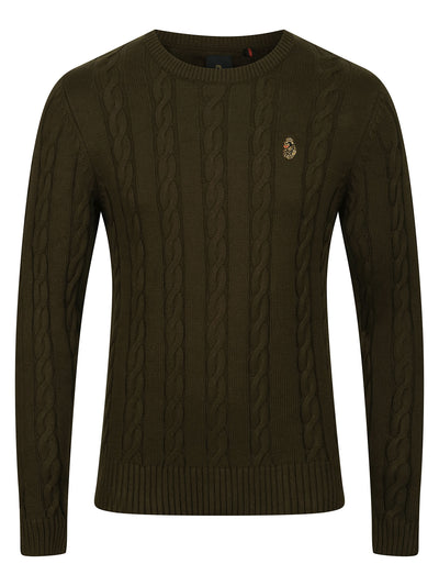 ASPEN TEXTURED CREW NECK KNITTED JUMPER
